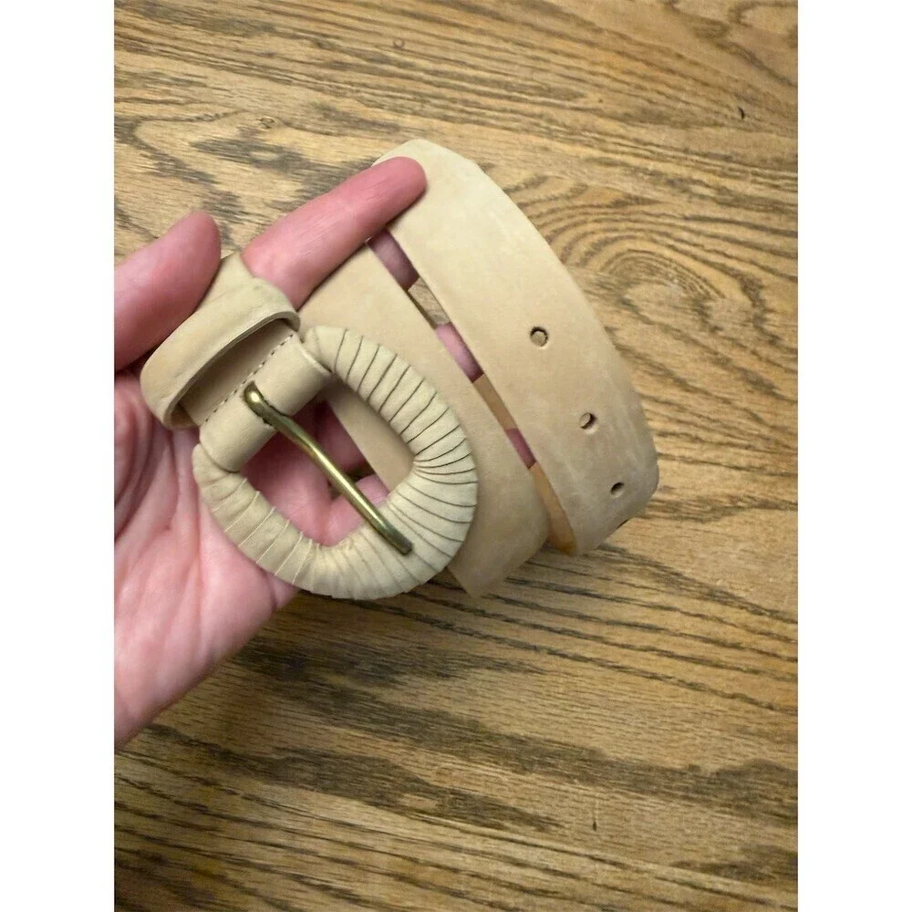 Harken Belt Womens Beige One Size Wide Strap Leather